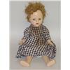Image 1 : 13" COMPOSITION DOLL W/ OPEN MOUTH W/ OLD PAPER CLOTHING-MAR