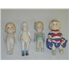 Image 1 : LOT (4) SMALL JAPANESE BISQUE DOLLS & SOME OLD CLOTHING (APP