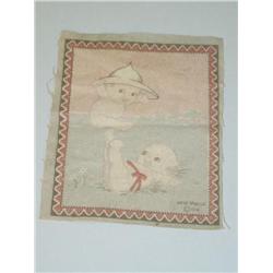 KEWPIE FLANNEL - MARKED ROSE O'NEIL, COPYRIGHT 1914