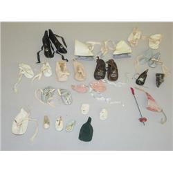 LOT OLD DOLL SHOES