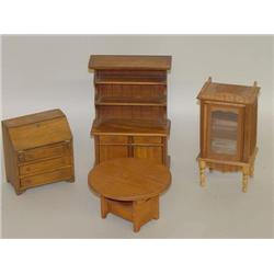 4 PCS. WOODEN DOLL FURNITURE BY TONCOSS-STURBRIDGE