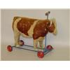 Image 1 : 20" STEIFF RIDE-ON COW STUFFED TOY ON WHEELS W/ NOISEMAKER (