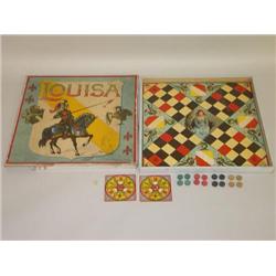 EARLY MCLOUGHLIN BROS. BOARD GAME "THE GAME OF LOUISA" W/ OR