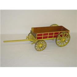 29" LATE 19TH-EARLY 20TH CENT. PAINTED WOODEN TOY STAKE WAGO