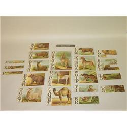 CHILDREN WITTICISM PAPER LITHO ABC GAME W/ ANIMALS
