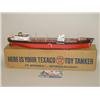 Image 1 : 27" TEXACO PLASTIC TOY TANKER SHIP W/ ORIGINAL BOX