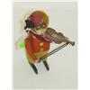 Image 1 : 4 1/2" GERMAN KEY WIND MONKEY W/ VIOLIN-FELT CLOTHES, MOHAIR