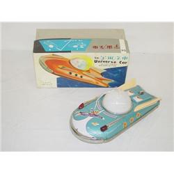 10" CHINESE TIN LITHO UNIVERSE CAR (BATTERY OPERATED) W/ LIG
