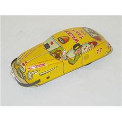 7 1/2" MARX TIN LITHO FRICTION WACKY TAXI CAR