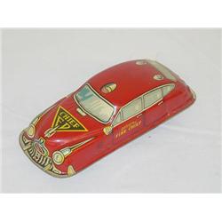 7 1/2" MARX TIN LITHO FRICTION OFFICIAL FIRE CHIEFS CAR