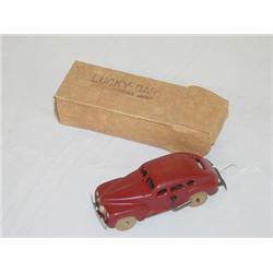 4 1/2" JAPANESE WIND-UP COUPE W/ ORIGINAL BOX-LUCKY CAR