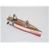 Image 1 : 7 1/4" FELIX TIN LITHO WIND-UP SPEED BOAT (SEA CAT) BY KFS I