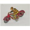 Image 1 : 6 1/2" JAPANESE TIN LITHO WIND-UP MOTORCYCLE RACER