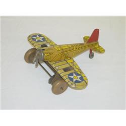 7" MARX TIN LITHO WIND-UP U.S. ARMY PLANE