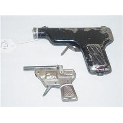 (2) CHILDRENS TOY GUNS: (1) PEARL CAP GUN & (1) BLACK PRESSE