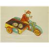 Image 1 : 9 1/2" WYANDOTTE HAPPY EASTER RABBIT ON MOTORCYCLE W/ DELIVE