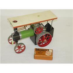 10 1/2" MAMOA TIN & STEEL STEAM TRACTOR W/ FUEL TABLETS IN O