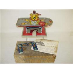 SUPERIOR TIN LITHO #75 SPACE PORT W/ ORIGINAL BOX