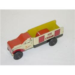 9" COURTLAND LITHO KEY WIND ICE CREAM TRUCK-A WALT REACH TOY