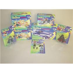 (7) "THE SHADOW TOYS: (4) VEHICLES & (3) ACTION FIGURES-ALL 