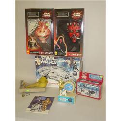 (7) STAR WARS TOYS: (2) EPISODE 1 COSTUMES BY RUBIE'S, MILLE