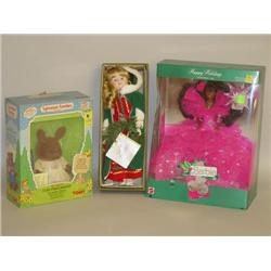 LOT (3) DOLLS: (1) PORCELAIN DOLL BY MANN (BOXED), (1) STAR 