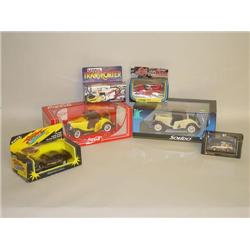 (5) TOY CARS: (1) DIE CAST COCA-COLA CAR, (1) HERSHEY'S CAND