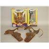 Image 1 : LOT (3) WESTERN HOLSTER SETS: (1) DOUBLE HOLSTER W/ GUNS BY 
