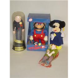 LOT (4) STUFFED TOYS: (1) THE COPING AWARD, (1) THE HUNCHBAC