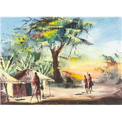 Ben Enwonwu Nigerian Oil on Canvas