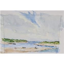 Winifred Nicholson British Watercolor Signed