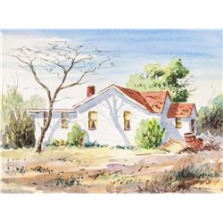 Edward Garbely 1908-1999 US Watercolor Landscape