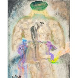 Felix Labisse French Modernist Pastel on Board