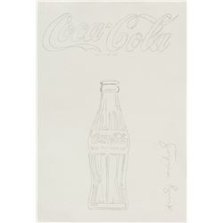 Andy Warhol American "Coca Cola" Drawing on Paper