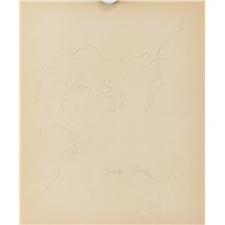 Jean Cocteau French Cubist Graphite on Paper