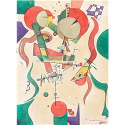 Wassily Kandinsky Russian Abstract Acrylic Board