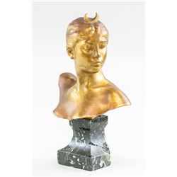 Alexandre Falguiere French Bronze Bust
