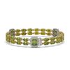 Image 2 : 17.79 ctw Tourmaline & Diamond Bracelet 14K Yellow Gold - REF-297W8H
