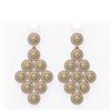 Image 1 : 4 ctw Diamond & Pearl Earrings 18K Rose Gold - REF-381F8M