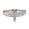 Image 2 : 7.12 ctw Morganite & Diamond Ring 18K White Gold - REF-490M9G