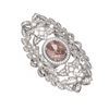Image 3 : 7.12 ctw Morganite & Diamond Ring 18K White Gold - REF-490M9G