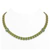 Image 1 : 37.08 ctw Peridot & Diamond Necklace 14K Rose Gold - REF-527N3F
