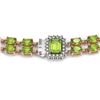 Image 3 : 37.08 ctw Peridot & Diamond Necklace 14K Rose Gold - REF-527N3F