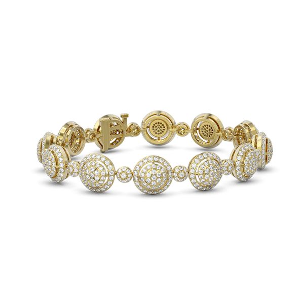 10.5 ctw Diamond Designer Bracelet 18K Yellow Gold - REF-772M4G