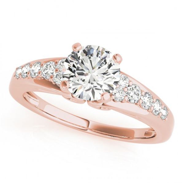 0.9 ctw Certified VS/SI Diamond Ring 18k Rose Gold - REF-103A6N