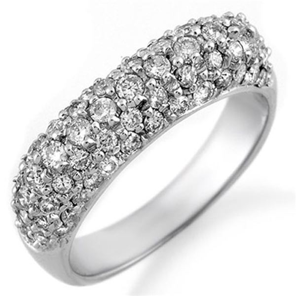 1.25 ctw Certified VS/SI Diamond Ring 14k White Gold - REF-105X5A