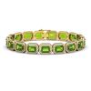 Image 1 : 25.41 ctw Peridot & Diamond Micro Pave Halo Bracelet 10k Yellow Gold - REF-345R5K