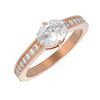 Image 3 : 1.26 ctw Oval Diamond Ring 18K Rose Gold - REF-313N5F
