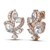 Image 2 : 2.5 ctw Diamond Earrings 18K Rose Gold - REF-329F3M