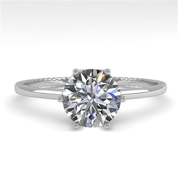 1.0 ctw VS/SI Diamond Engagment Ring 18k White Gold - REF-283K5Y